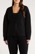 Nordstrom One-Button V-Neck Rib Cardigan
