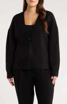 Nordstrom One-Button V-Neck Rib Cardigan