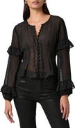 PAIGE Isolde Sheer Swiss Dot Top