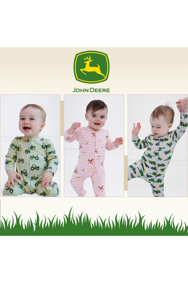 Zip-Up Footed Sleep N Play, Alternate, color, Light Green Track