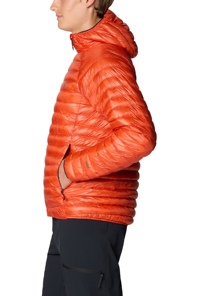 Ghost Whisperer Hooded Packable 1000 Fill Power Down Puffer Jacket, Alternate, color, STATE ORANGE
