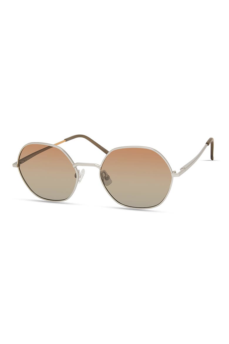 Aloe Round Sunglasses, Alternate, color, SILVER