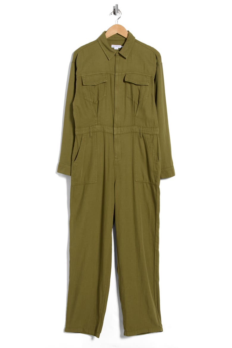 Oversize Long Sleeve Lite Jumpsuit, Alternate, color, MARTINI OLIVE002