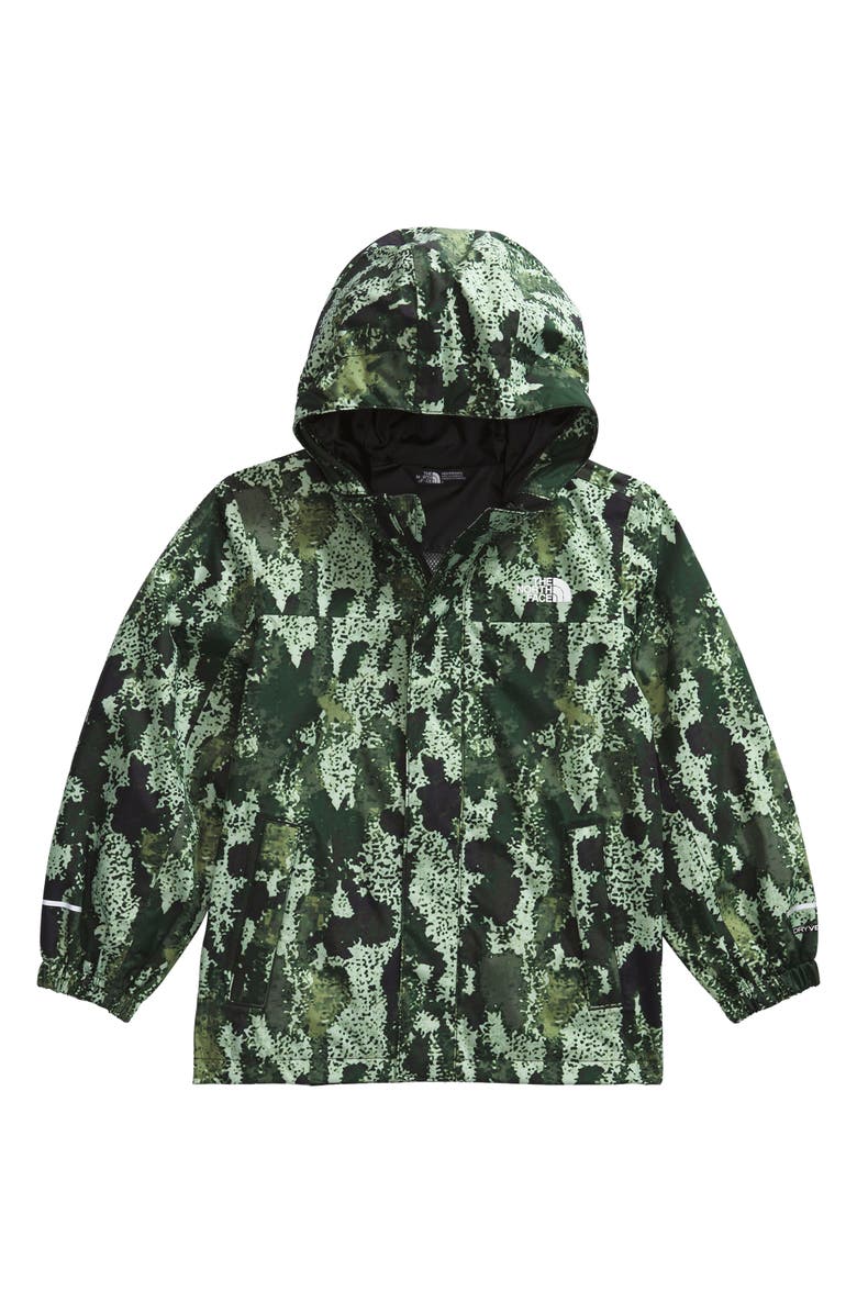 The North Face Kids' Antora Waterproof Recycled Polyester Rain Jacket, Main, color, Misty Sage Generative Camo