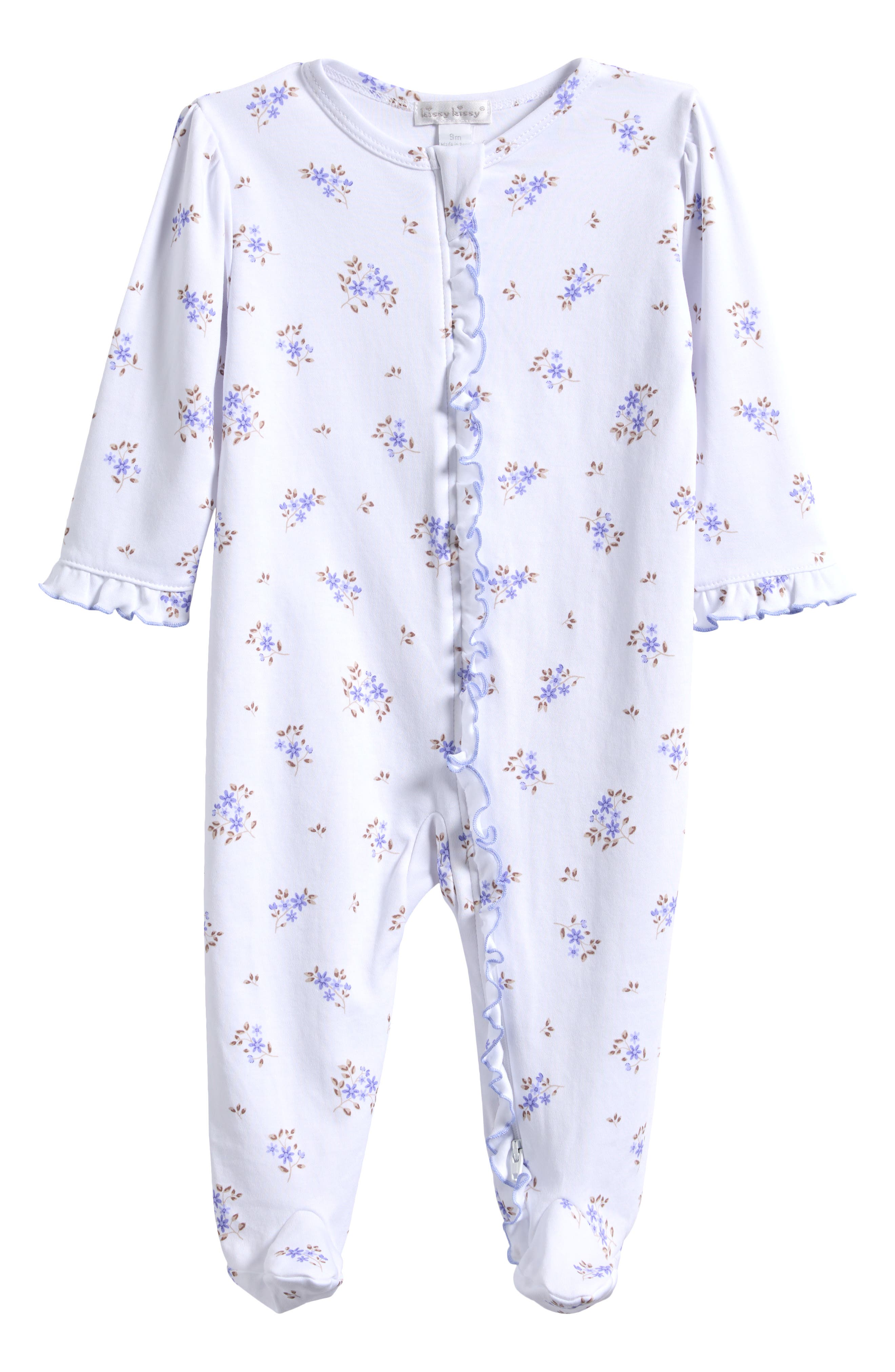 Kissy Kissy Pima Cotton Zip Footie