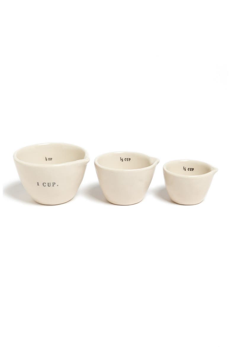 Rae Dunn by Magenta Nesting Measuring Cups, Main, color, WHITE