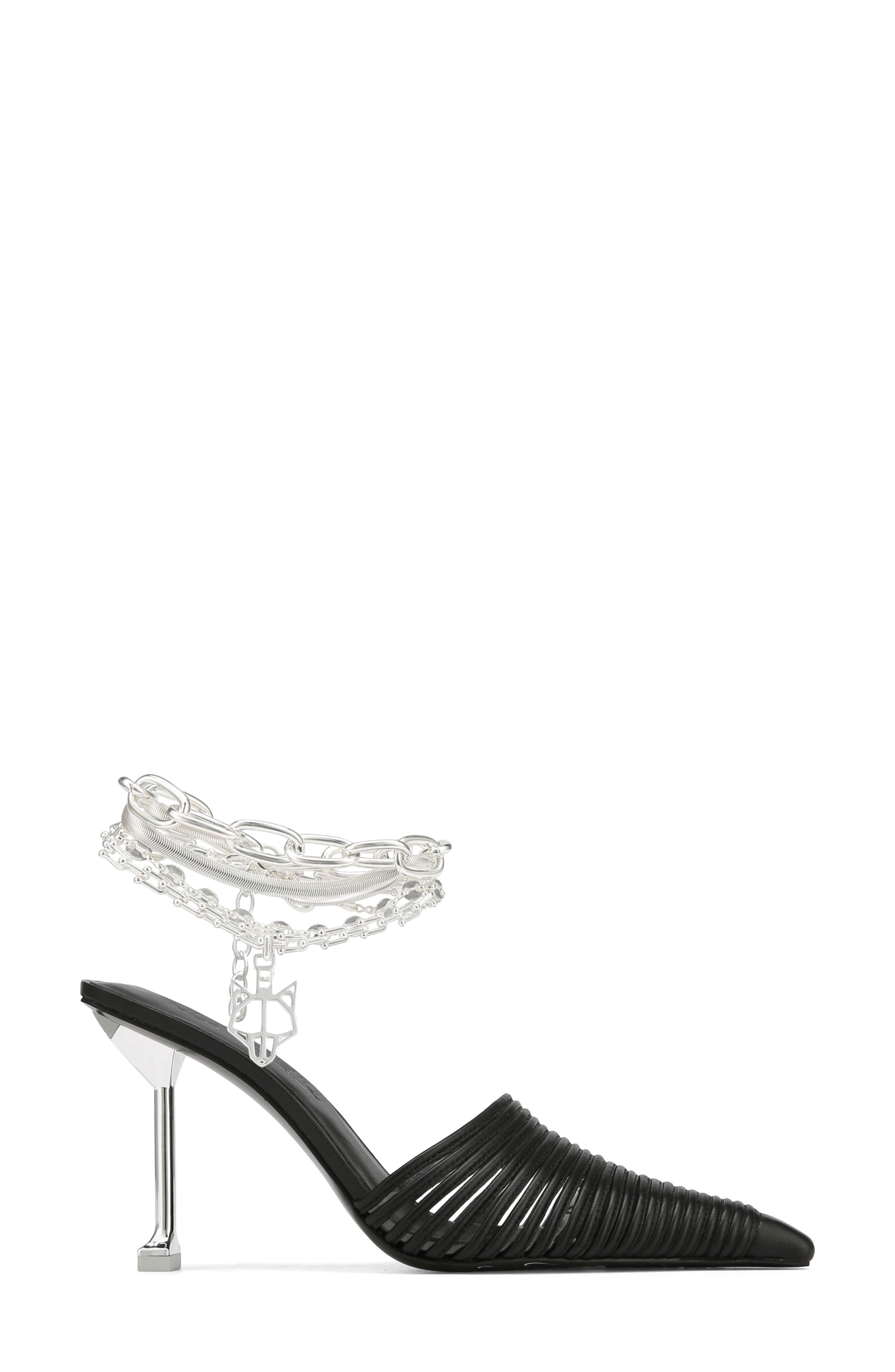 Naked Wolfe Chromed Pointed Toe Mule, Alternate, color, 