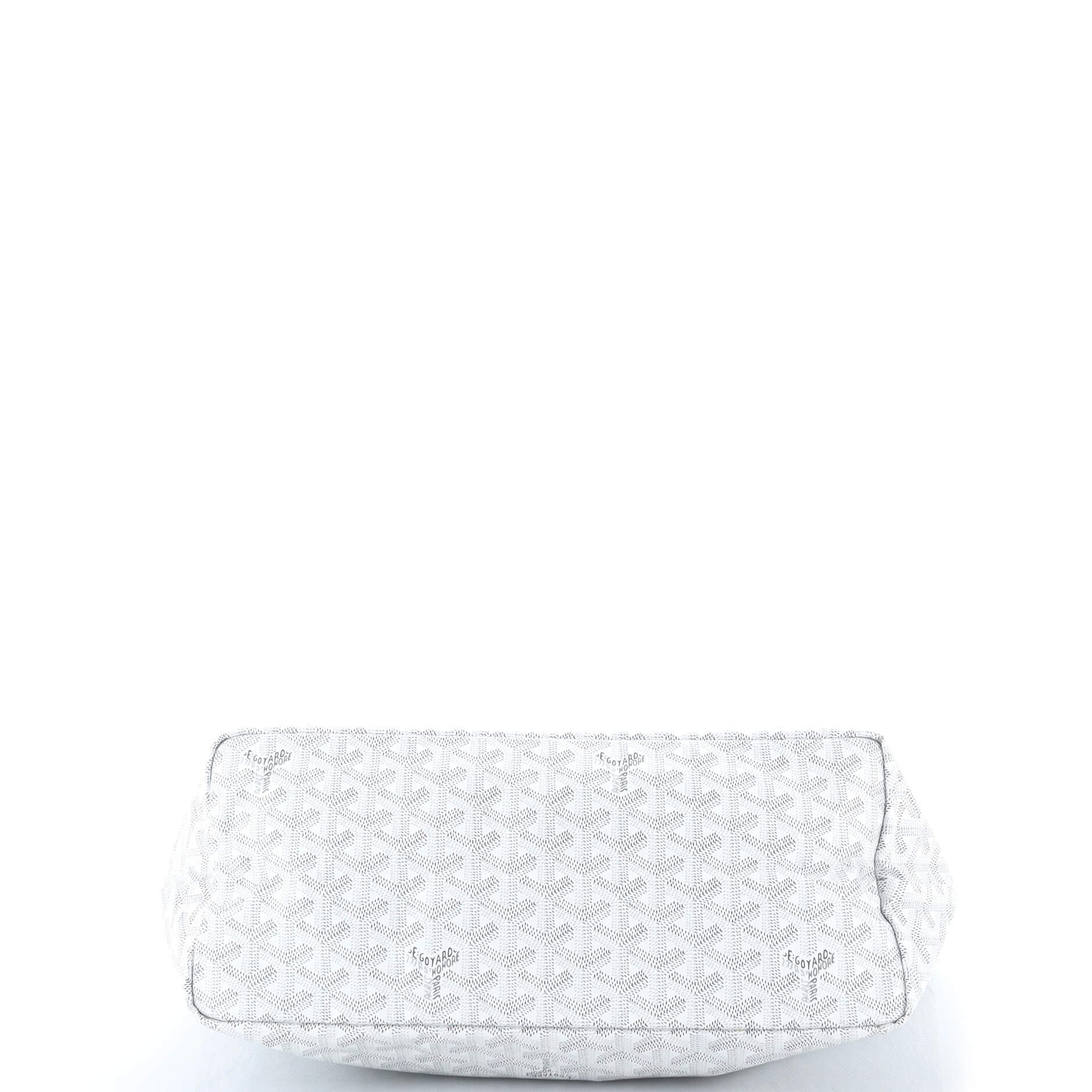 Pre-Owned Goyard Saint Louis Tote Printed Coated Canvas PM, Alternate, color, White