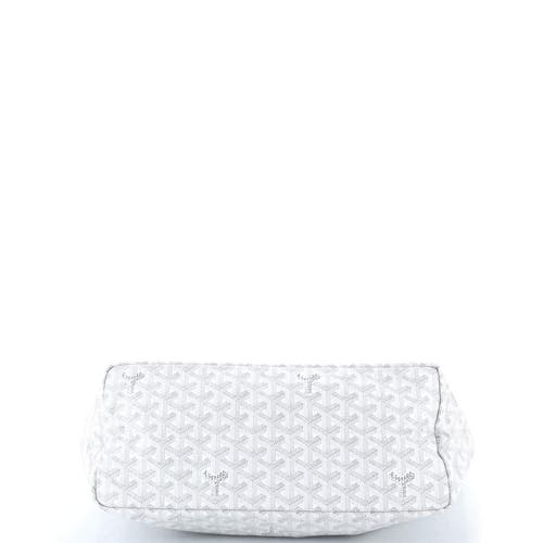 Pre-owned Goyard  Goyard Saint Louis Tote Printed Coated Canvas Pm In White