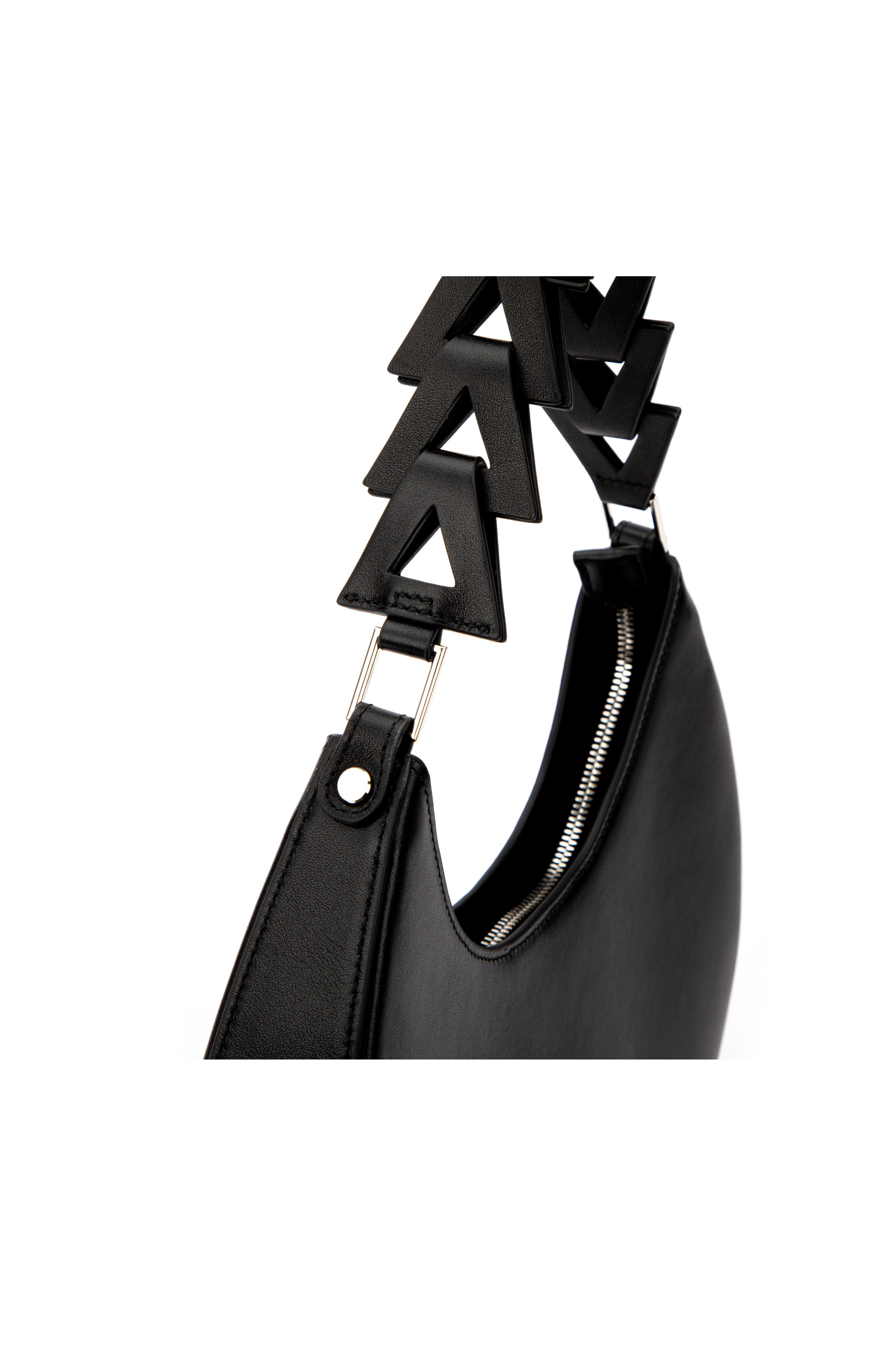 JURGI D Letter Shoulder Bag in Smooth Leather, Alternate, color, Black