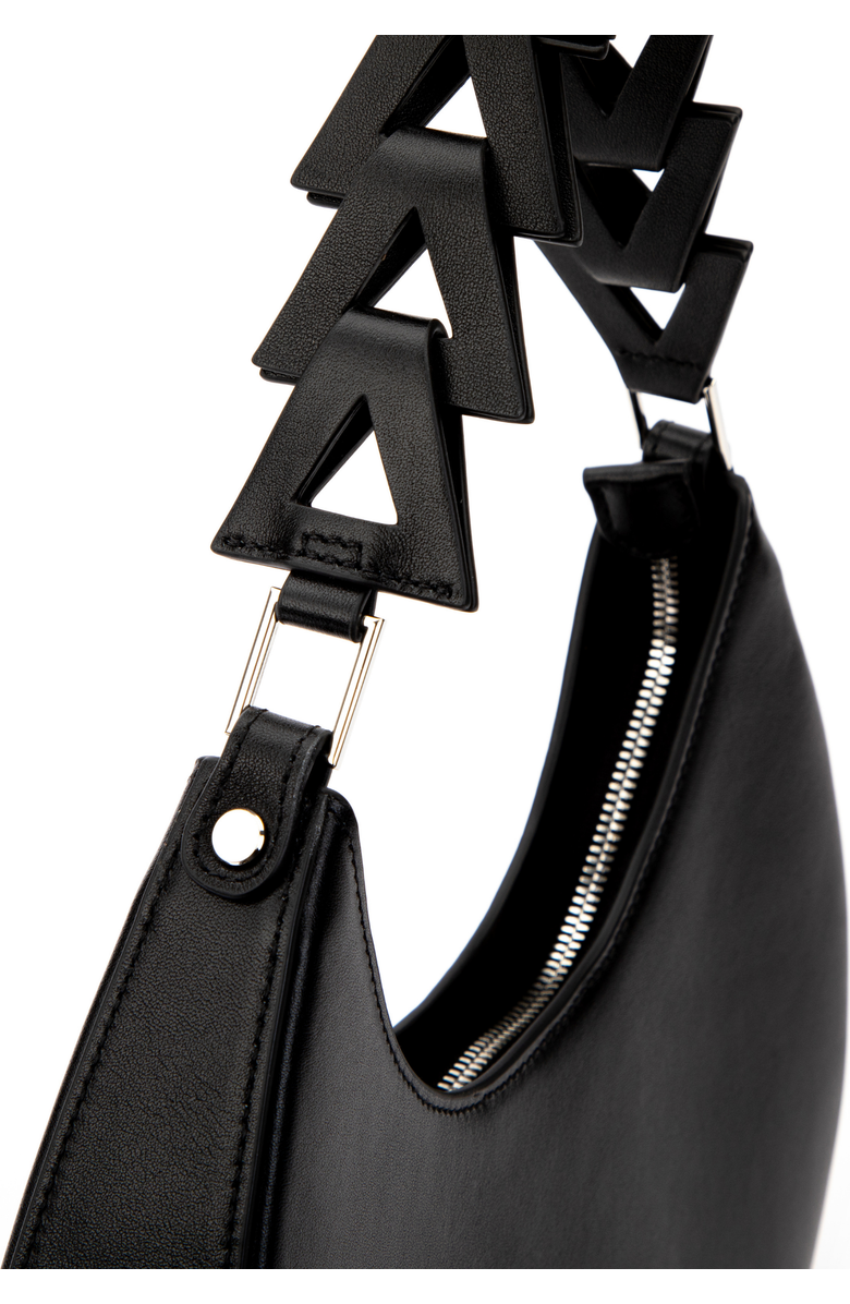 JURGI D Letter Shoulder Bag in Smooth Leather, Alternate, color, Black