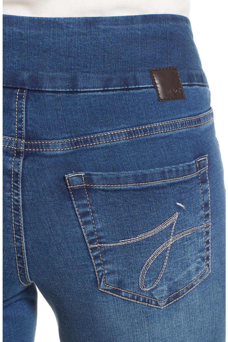 Jeans Peri Pull-On Straight Leg Jeans, Alternate, color, MEDIUM INDIGO