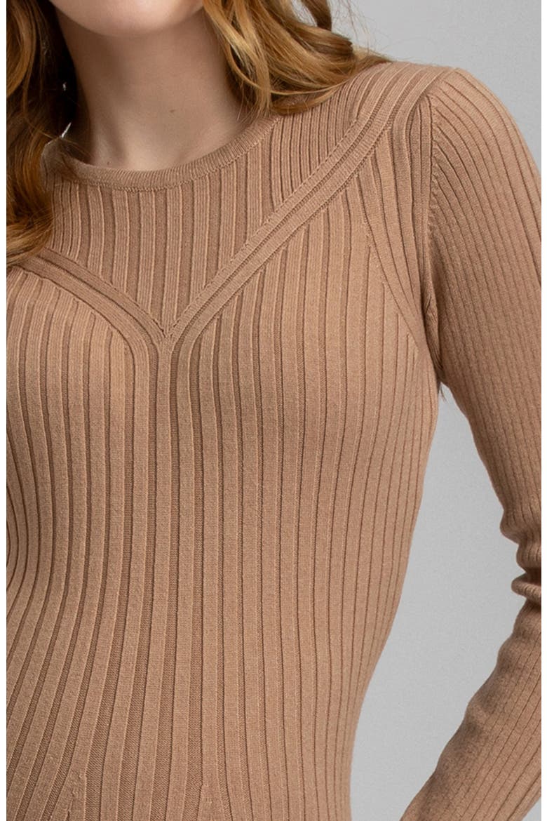 Long Sleeve Rib Maternity Midi Sweater Dress, Alternate, color, LIGHT/ PASTEL BROWN