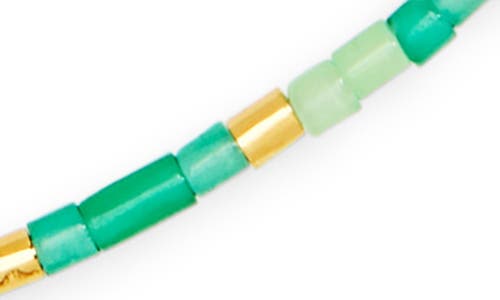 Monica Vinader Delphi Beaded Necklace In Green