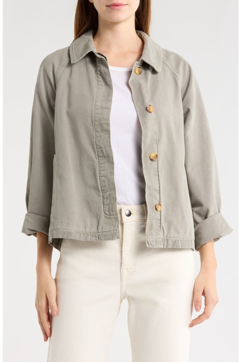 Olivia Crop Cotton Jacket, Main, color, SHADOW