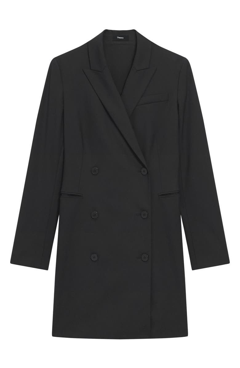 Theory Double Breasted Stretch Wool Blazer Dress, Alternate, color, 