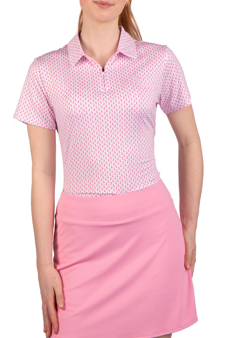 Byrds Quarter Zip Polo, Alternate, color, PINK