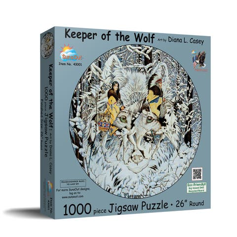 Keeper of the Wolf 1000 piece Jigsaw Puzzle for Adults Round