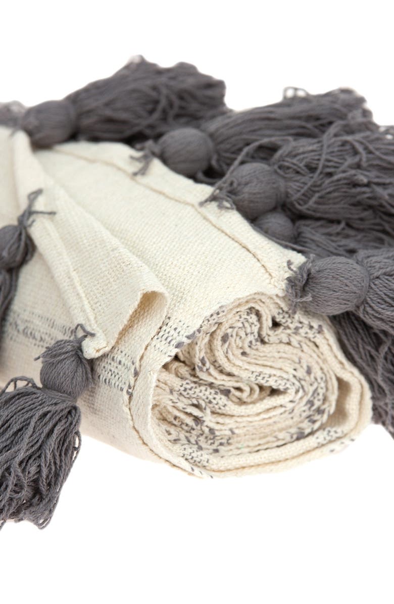 PARKLAND COLLECTION Seema Transitional Multicolored Handloomed 52" x 67" Cotton Throw Blanket, Alternate, color, Multi