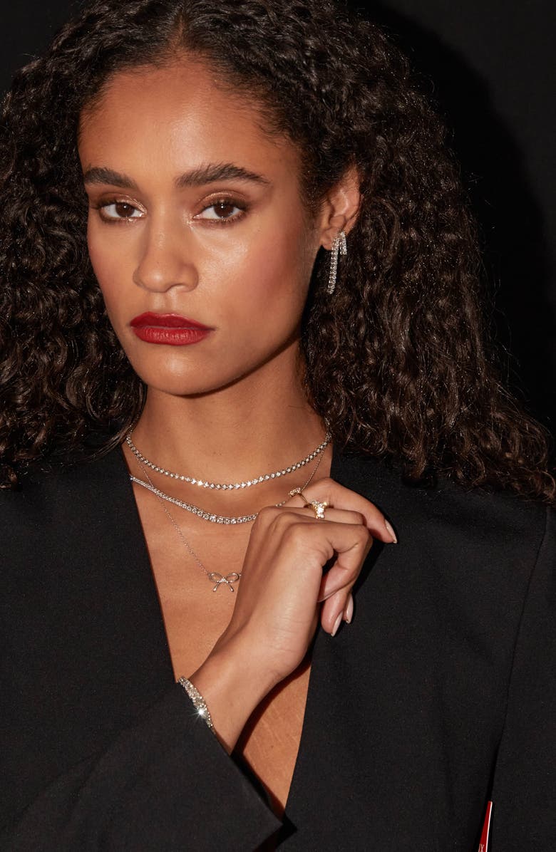 Aurate New York Lab Grown Diamond Tennis Choker Necklace, Alternate, color, 