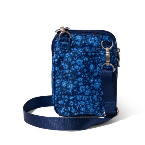 Baggallini Modern Take Two Rfid Crossbody Bag In Navy Petal