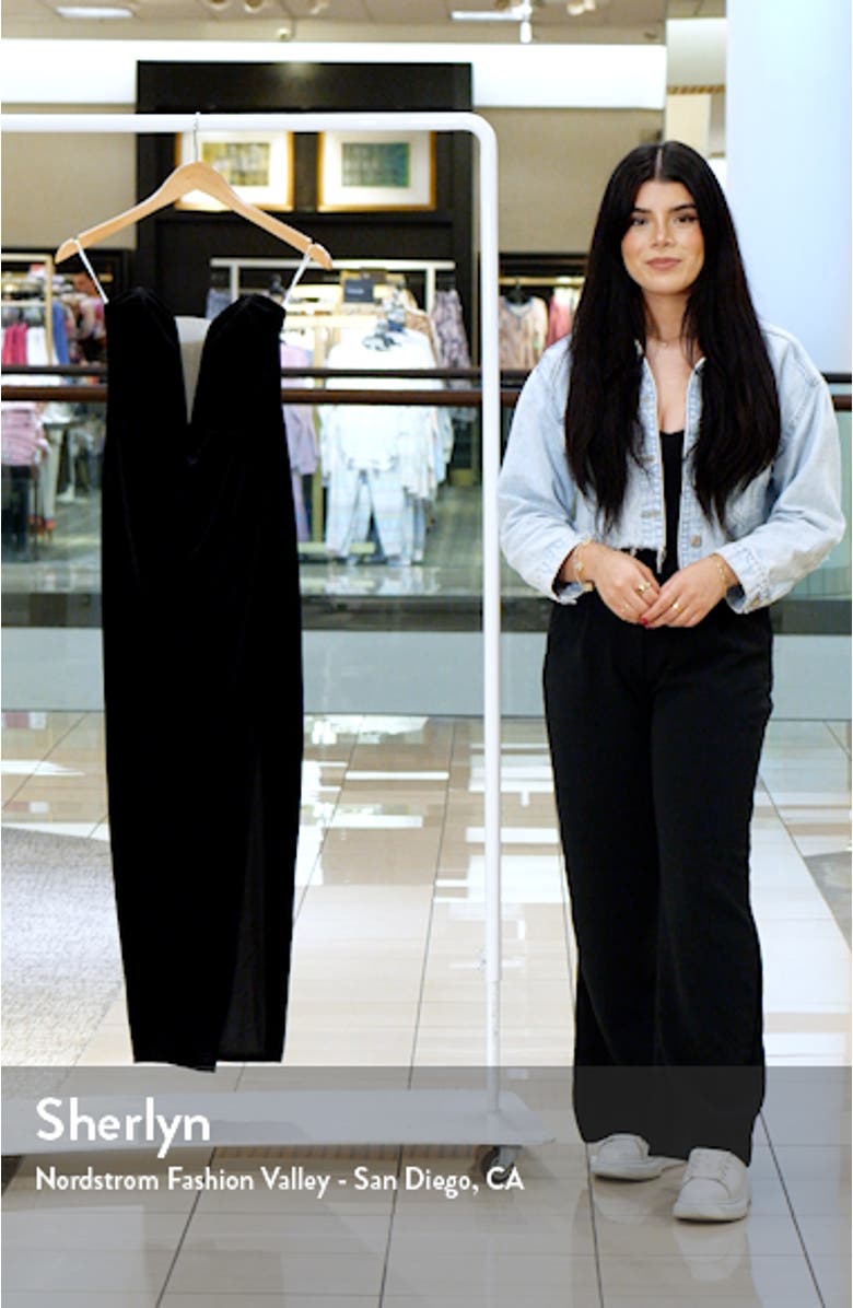 My Dream Come True Velvet Strapless Dress, sales video thumbnail