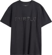 PURPLE BRAND Embellished Cotton Graphic T-Shirt