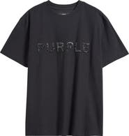 PURPLE BRAND Embellished Cotton Graphic T-Shirt