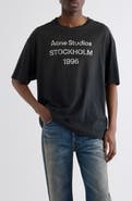 Acne Studios 1996 Logo Distressed Cotton & Hemp Graphic Tee