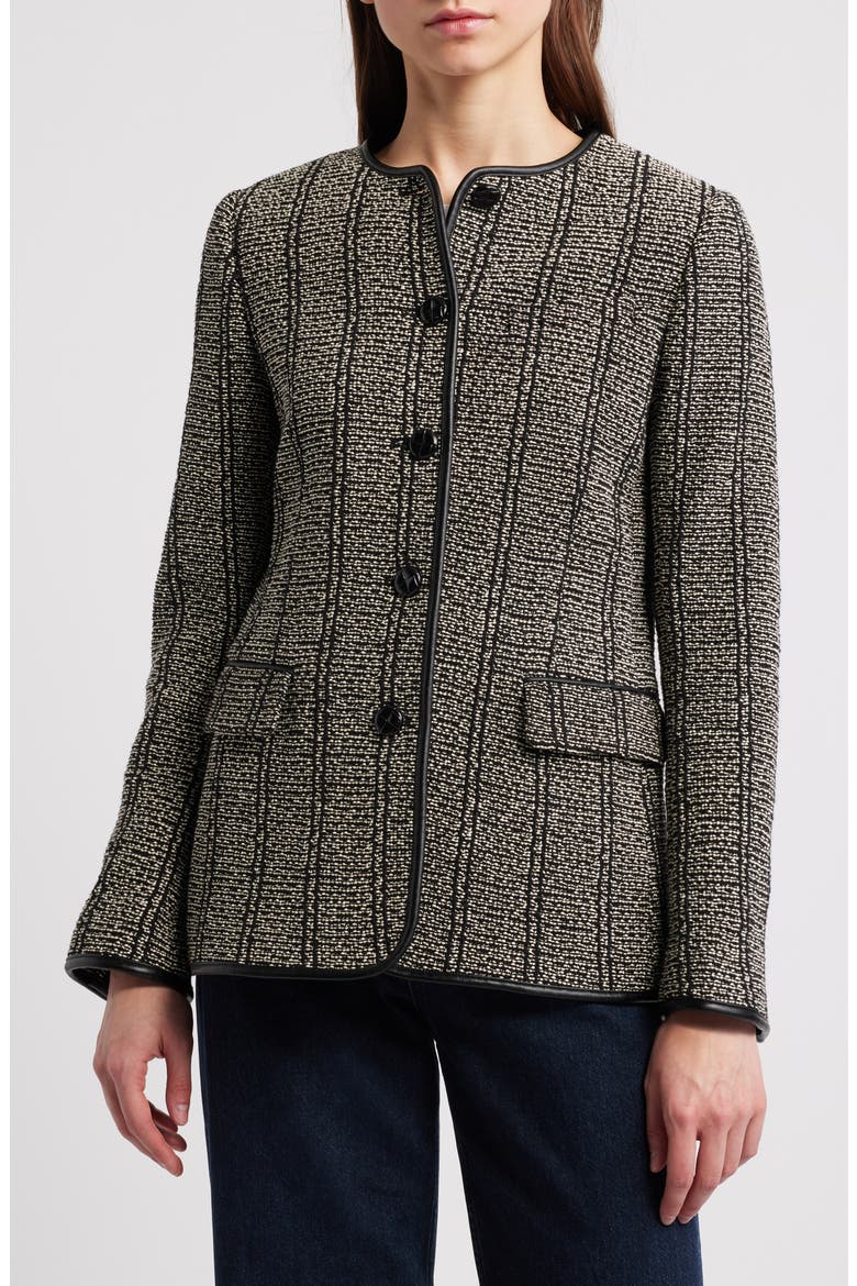 Barlet Cotton Tweed Jacket, Alternate, color, BLACKMULT