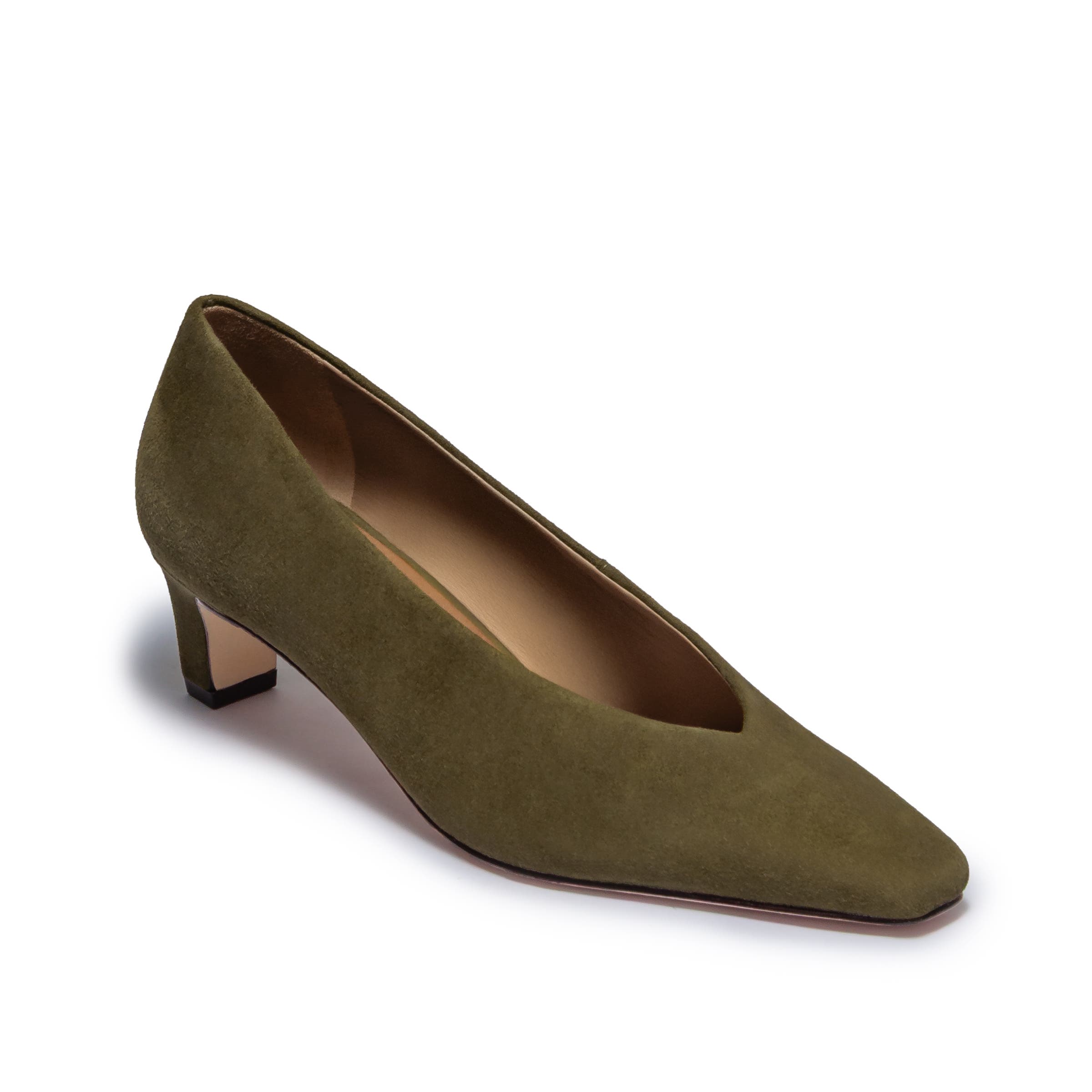 Chiara Kitten Heel Pump, Alternate, color, DARK OLIVE