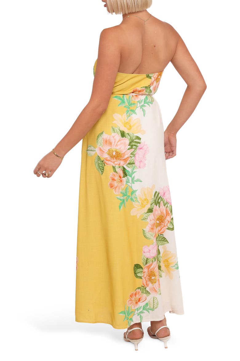 Marlia Strapless Maxi Sundress, Alternate, color, YELLOW POPPY