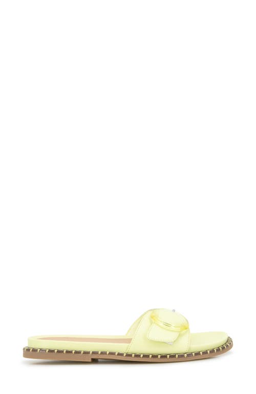 Reaction Kenneth Cole Syrena Buckle Slide Sandal In Lime Zest