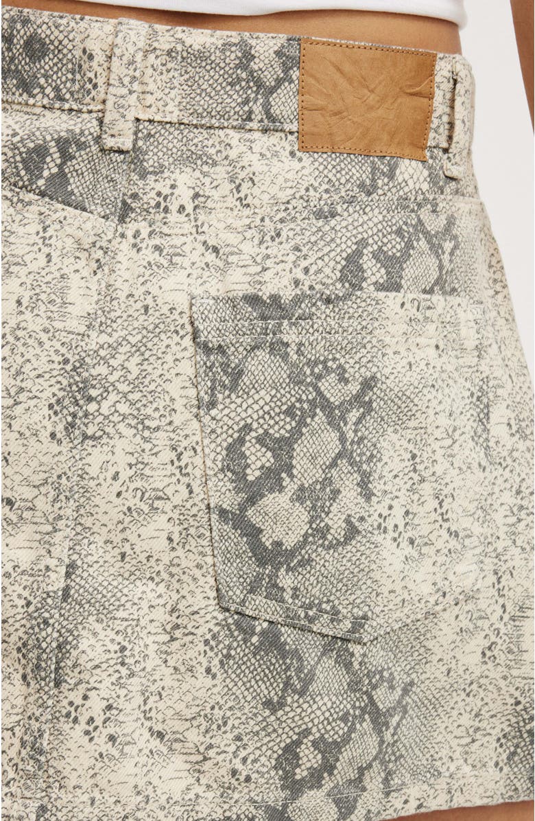 Cotton On Women's Original Denim Mini Skirt, Alternate, color, Snake