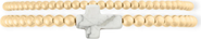 CUFFED BY NANO marble cross juno 14k gold filled bead bracelet two stack