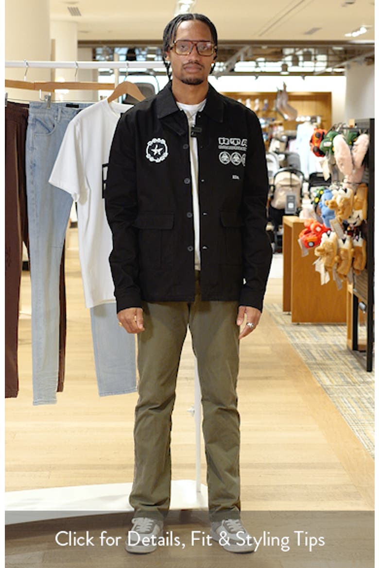 Nilton Graphic Military Patch Button-Up Shirt video