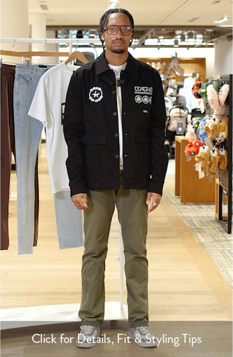 Nilton Graphic Military Patch Button-Up Shirt, sales video thumbnail