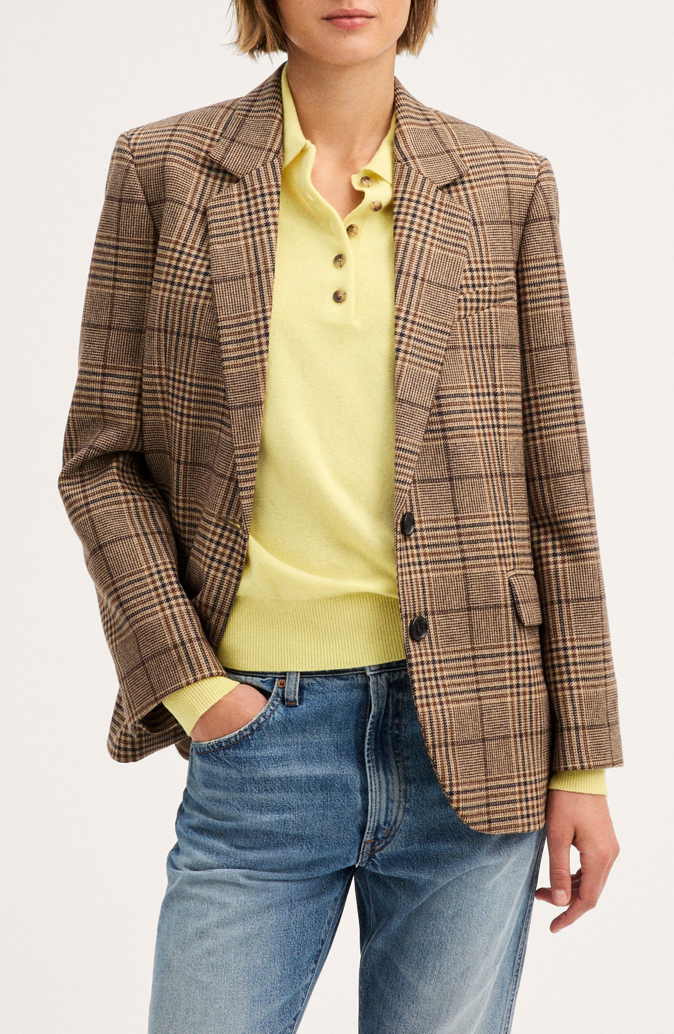 selected BROWN BLACK PLAID MULTI