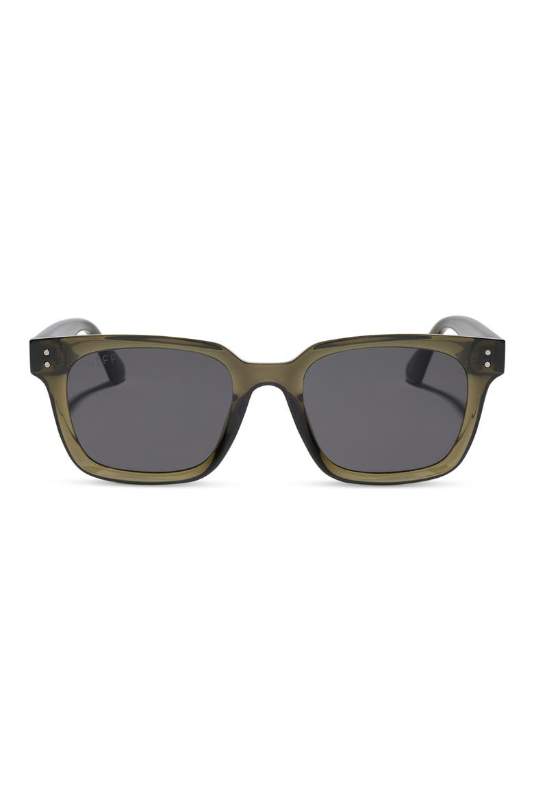 Rhett Square Sunglasses, Main, color, MILKY OLIVE/GREY