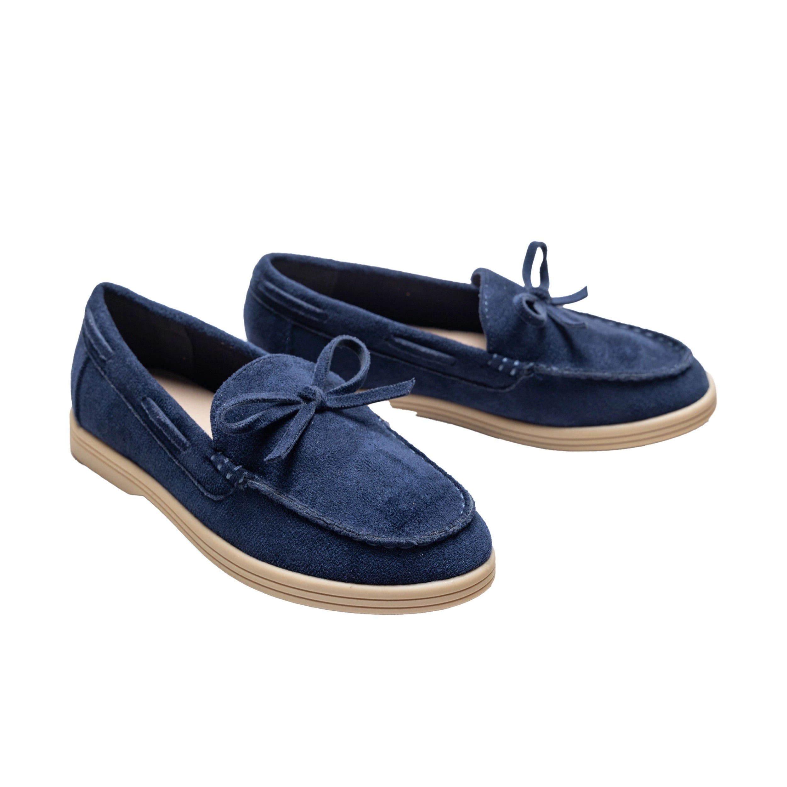 Suede Moccasin Loafers, Alternate, color, Navy