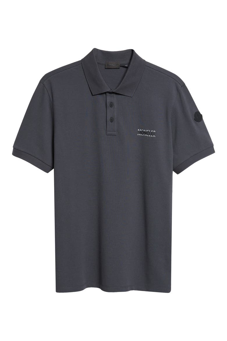 Logo Cotton Polo, Alternate, color, ANCHOR GRAY