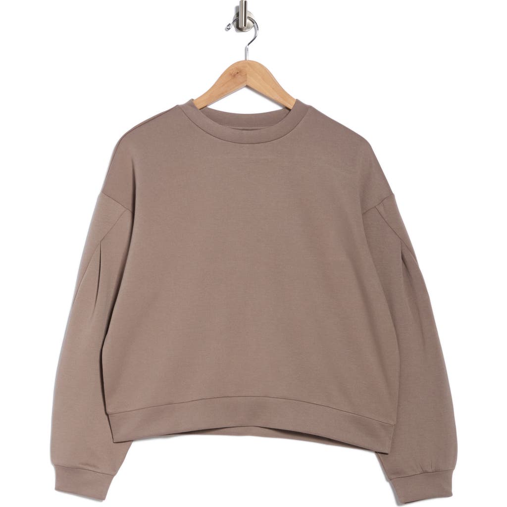 Layer 8 Scuba Sweatshirt In Brown