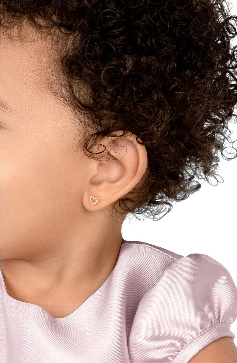 Tiny Blessings 14K Gold Love of Mine Studs Screw Back Earrings, Alternate, color, 14K Rose Gold