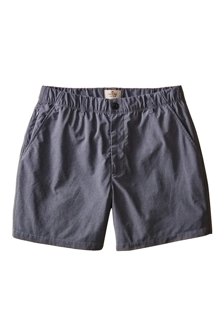 High Five 5-Inch Flat Front Chino Shorts, Alternate, color, ASPHALT