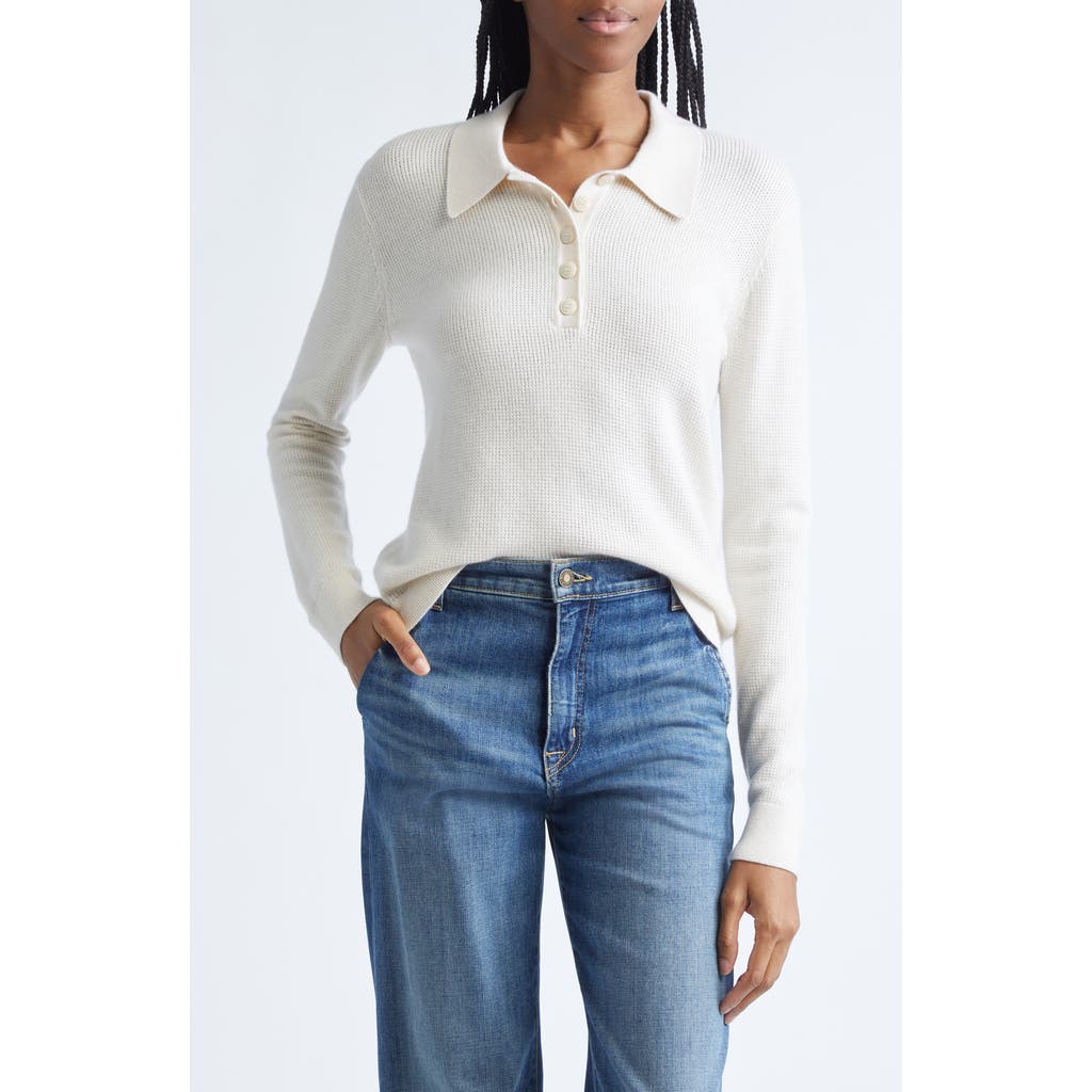 Twp Jorden Cashmere Polo Sweater In White
