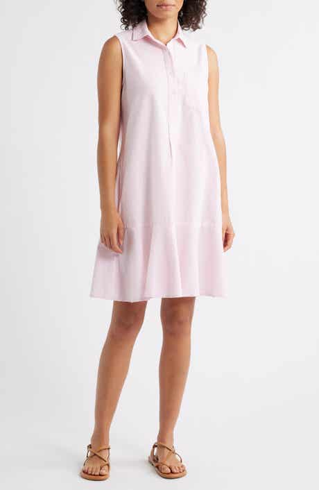 Marina Stripe Sleeveless Cotton Shirtdress