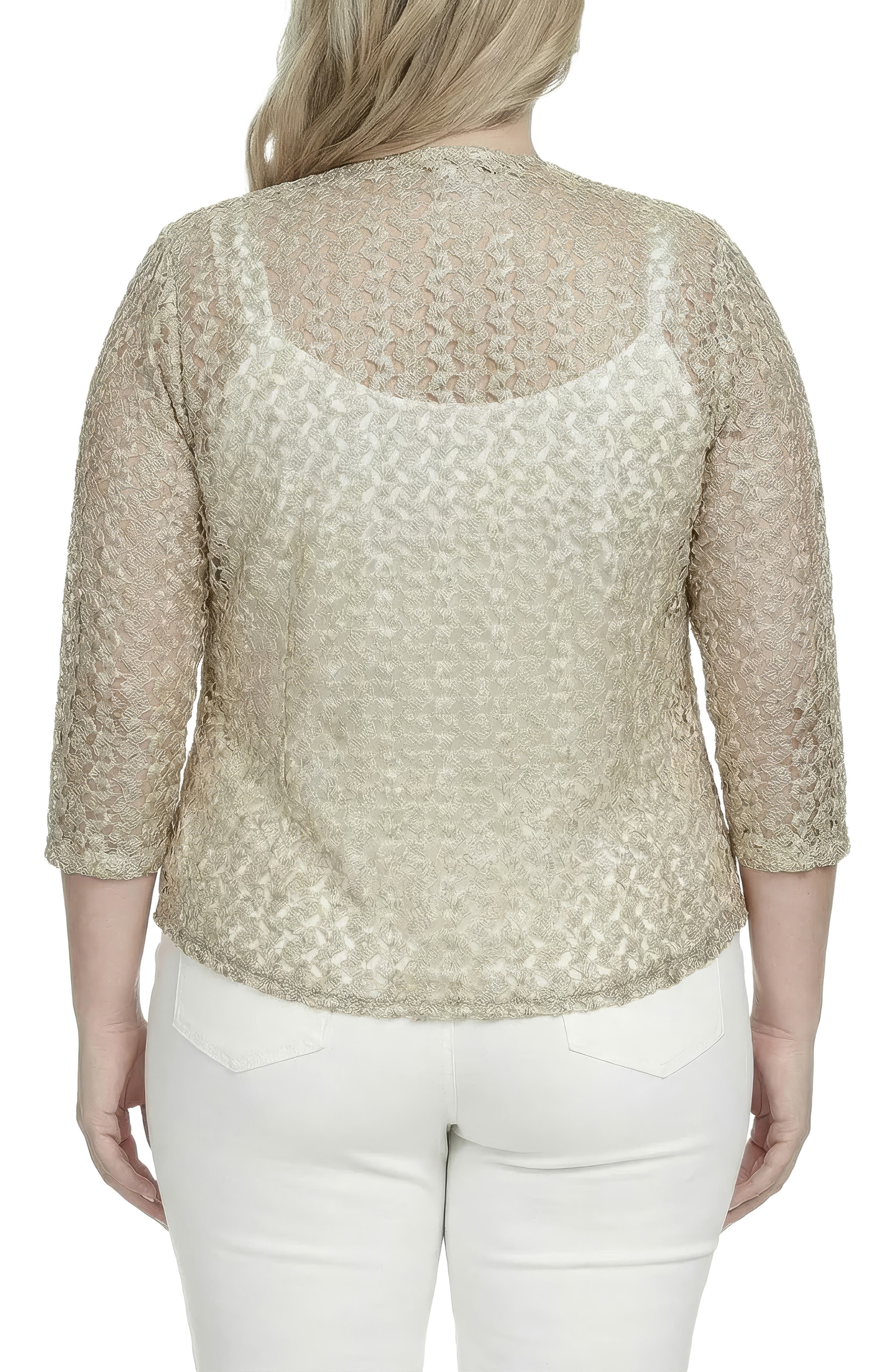 Lace Open Front Cardigan - image 4