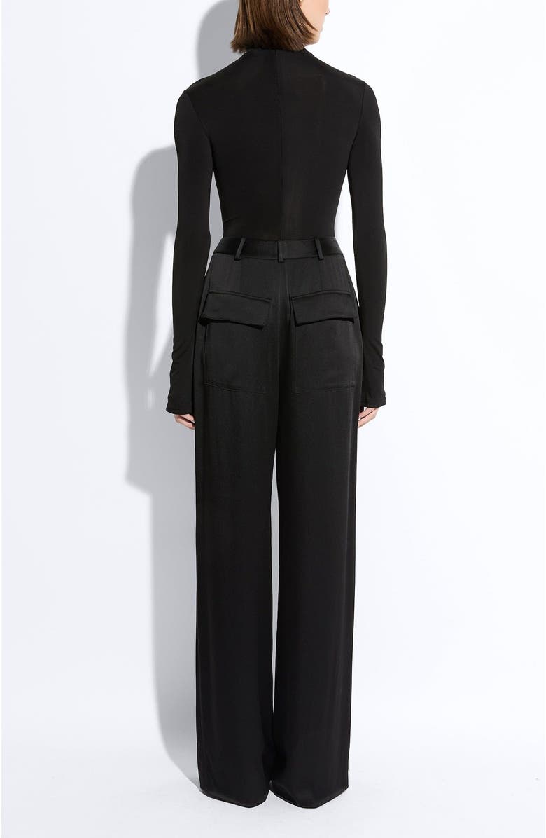 LAPOINTE Jersey Mock Neck Bodysuit, Alternate, color, Black