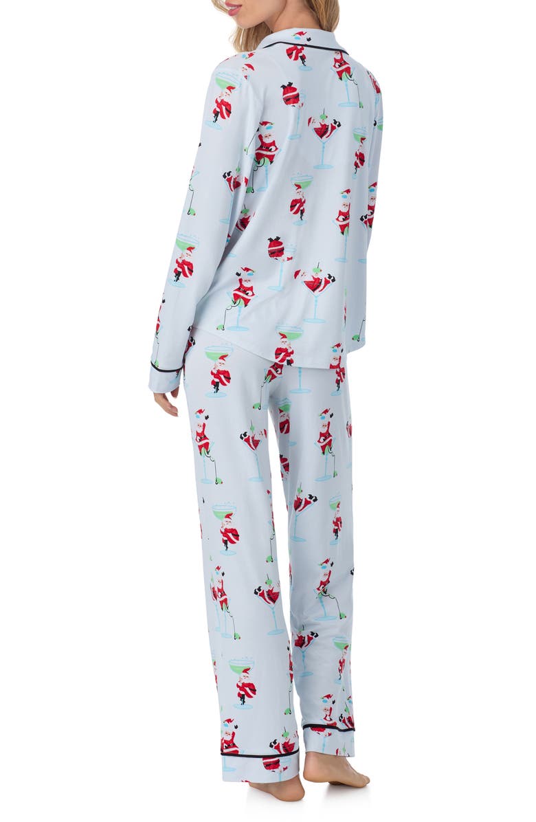 Room Service Pjs Long Sleeve Print Pajamas, Alternate, color, Blue Print