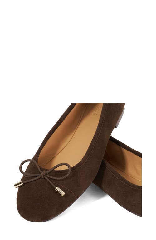 Dune London Highest Cap Toe Ballet Flat In Brown